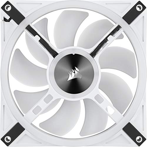 Corsair QL Series, iCUE QL140 RGB, 140mm RGB LED PWM White Fan, Dual Fan Kit with Lighting Node Core by Corsair - Used condition - Image 3