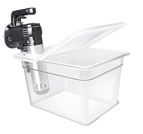 Everie Sous Vide Container 12 Quarts With Universal Collapsible Hinged Lid, Compatible With All Anova Models, Joule, Wancle, Instant Pot And Other Cookers, Evc-Ty-Pp #TOP5