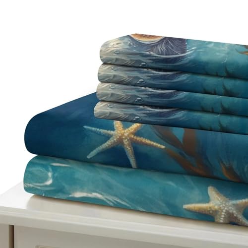 Housse de couette loutre de mer fermeture éclair pour lit simple 140x200 - 7