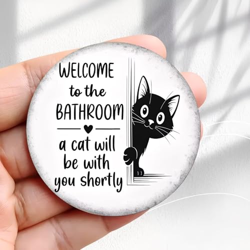 Imán Decorativo Vintage para Refrigerador con Diseño de Gato