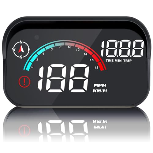 ARTILAURA Windshield GPS Speedometer Head Up Display HUD 3.5 Inches Digital GPS Speedometer Smart Gauge Overspeed,Compass, Mileage for Most Car Vehicles