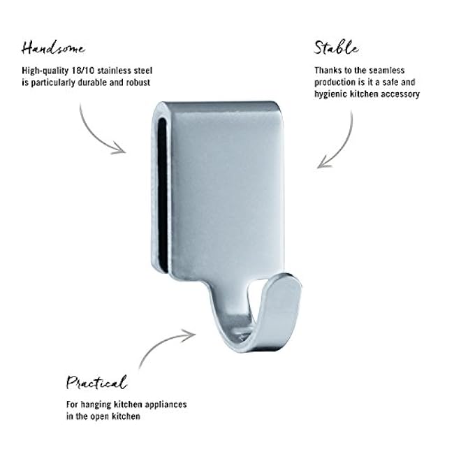 R?sle Stainless Steel Open Kitchen Collection, Hook (2-Pack)