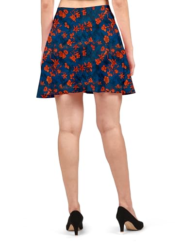 Image of Mehrang Girl's /Women's Classic Stretchy All Time Trendy Skater Skirt with Attached Inner Shorts and Flared Inskirt