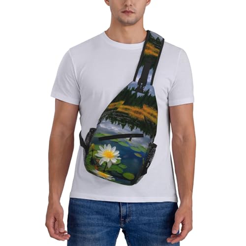 Bolso Sling para Hombre y Mujer con Estilo Floral y Resistente al Agua miniatura 2