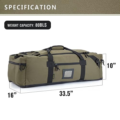 86l Large Duffel Bag For Travel, Gym & Sports - Water Repellent Polyester, Hidden Straps, Shoe Compartment - Perfect Luggage Duffle Bag Or Backpack For Men & Women - Image 3