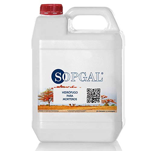 Hidrófugo para Morteros (5L) - Aditivo que proporciona propiedades impermeables y mejora la resistencia - Sopgal