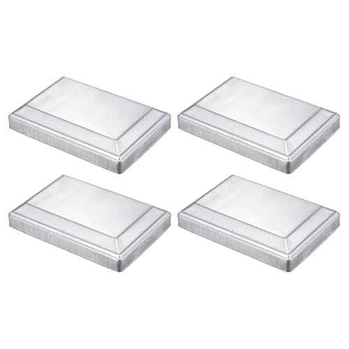 Tapas de poste de valla 5.9x4 cubierta acero galvanizado para tubo barandilla exterior
