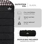 TETON Sports Outfitter -35F Sleeping Bag for Adults, Canvas Shell - Image 3