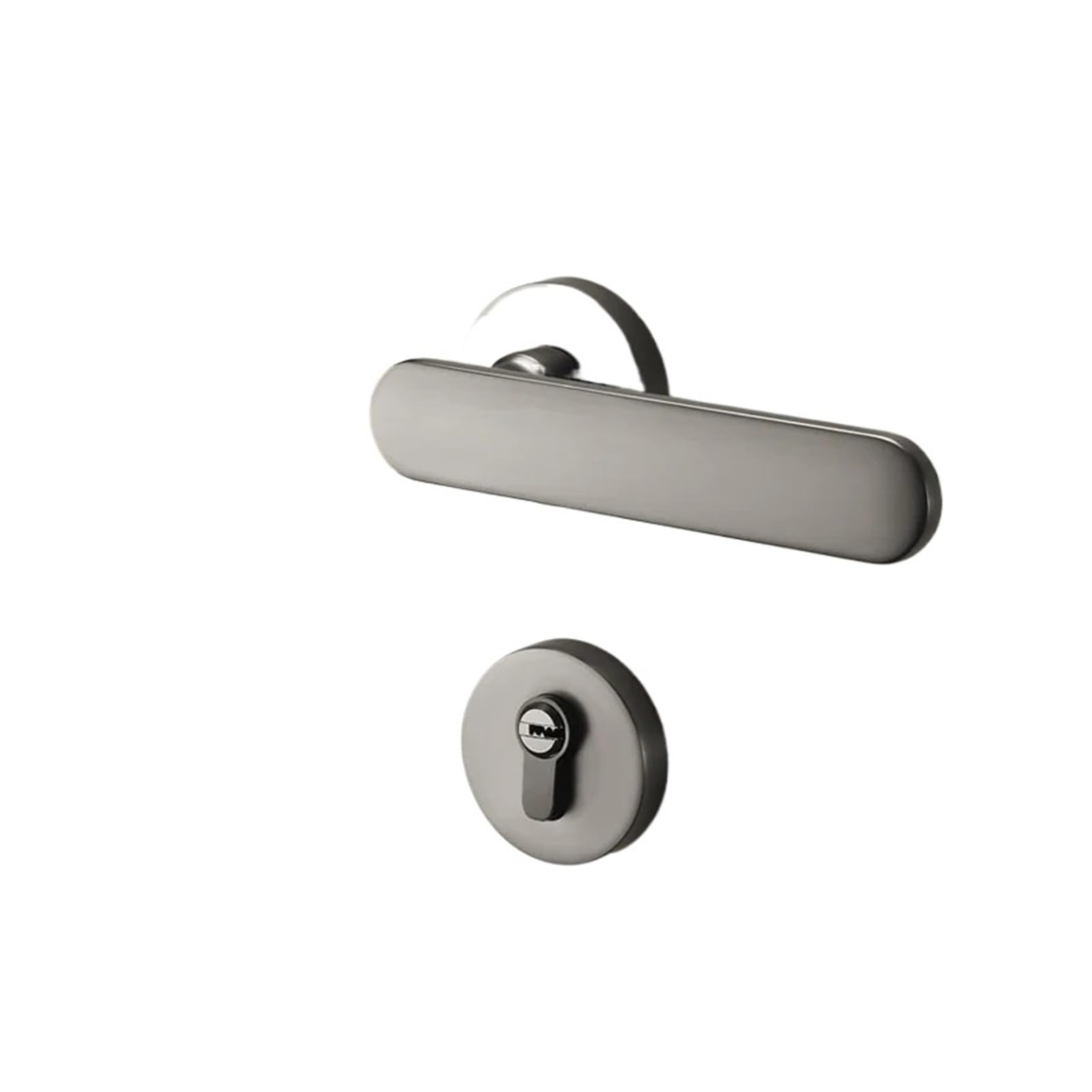 BSAXITHZB Bedroom Golden Solid Wood Split Lock Silent Handle(Gun Gray)