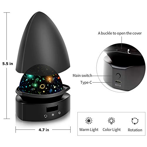 Moredig Lampada Proiettore Bambini, Proiettore Bambini Soffitto,Lampada Bambini Notturna, LED Colorful Light, 360 ° Rotation, for Birthday, Wedding, Room Decoration - Image 7