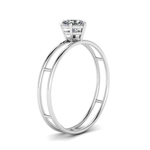 Bague de fiançailles solitaire cœur en argent, le cadeau surprise idéal pour elle