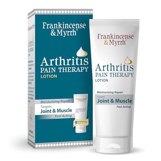 FRANKINCENSE & MYRRH Arthritis Pain Therapy Lotion – Fast Acting Pain Relief Cream and Hydrating Skin Repair, Net Weight 3 Ounces - 1 Pack