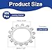 uxcell 100 Pcs 304 Stainless Steel External Tooth Lock Washers, M16 Star Locking Washers for Screw Bolt Mechanical Equipment Fasteners, Silver
