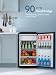 FOHERE Under Counter Fridge 90L, Freestanding Refrigerator with Chiller Box, Adjustable Thermostats & Legs, Removable Shelf, Reversible Door, Energy Efficient, Black