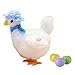 SalmophC Poule électrique pondant des œufs Jouet Mignon en Peluche Chantant Danse Poule pondant des œufs Jouet interactif avec 3 œufs drôle Enfants Musique Jouet Cadeau pour garçons Filles