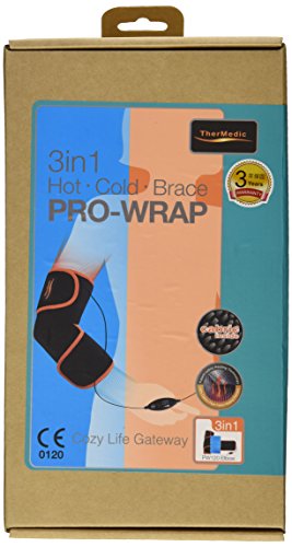 Far Infrared Heating Brace with Heating/Thermal Pad and Ice Pack for Golfer/Tennis Elbow, and Elbow Pain (PW120)