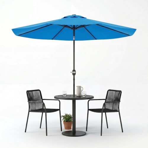 Image of Greesum 9FT Outdoor Patio Umbrella, Table Umbrella for Yard, Market, Heavy-Duty Waterproof Pool Umbrella with 8 Sturdy Ribs, UV Protection for Beach, Deck, Garden, Backyard