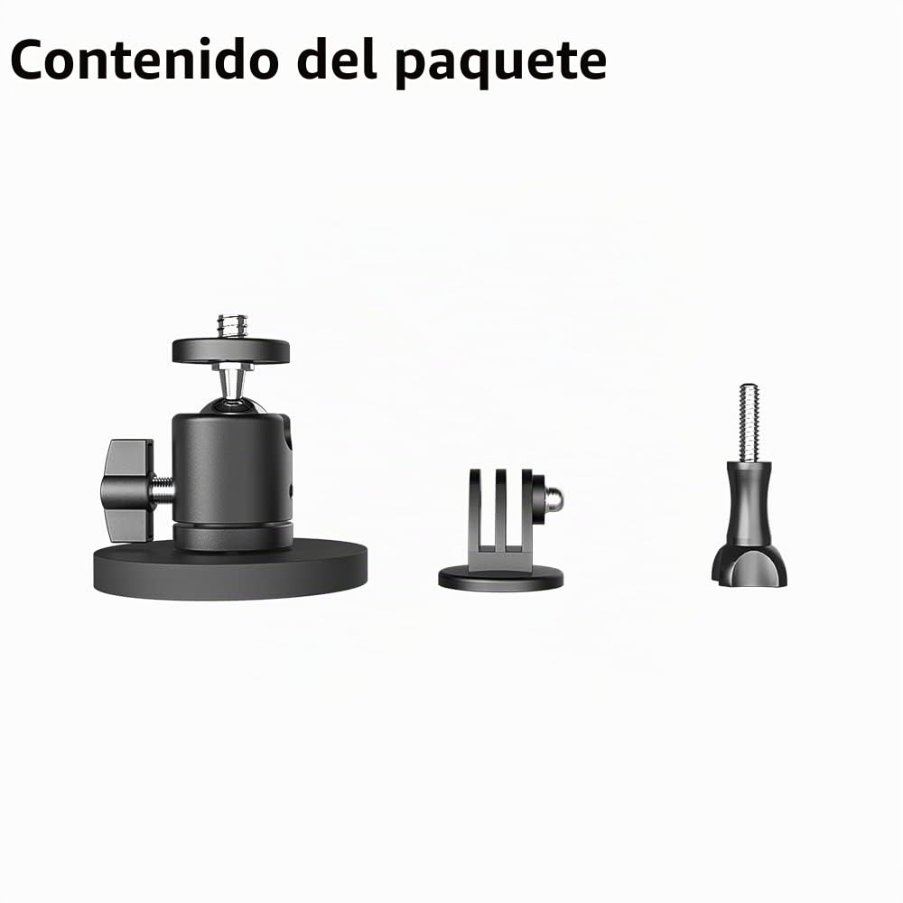 Soporte magnético para cámara de acción Go Pro, Soporte Giratorio de 360 °, Compatible con GoPro Hero 13 12 11 10 9 8 7 6 5 Negro, dji Osmo Action 5 Pro 4 3 2, Crosstour/Campark/AkASO y más