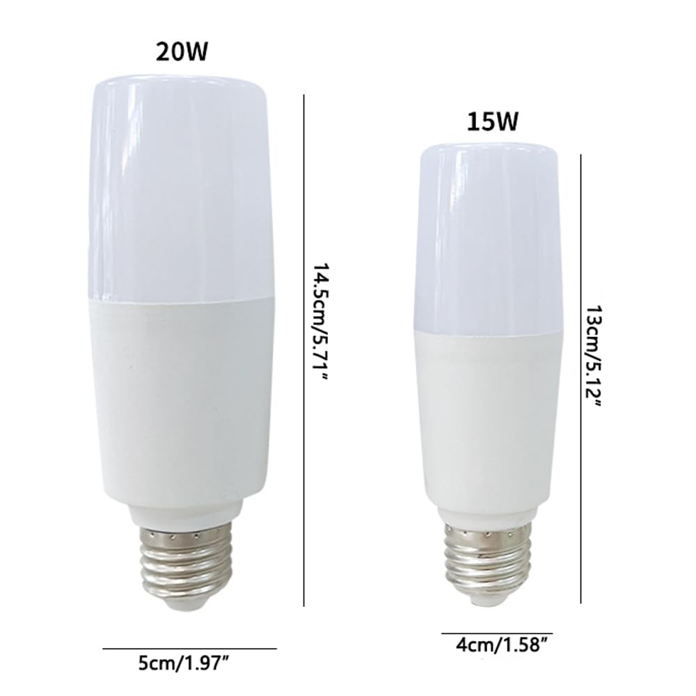Paquete de 10 bombillas LED de 20 W - Rosca estándar E27, bombilla LED de bajo consumo no regulable equivalente a 150 W, salida de 2000 lúmenes, lámpara de bajo consumo de 270° para tienda, gar