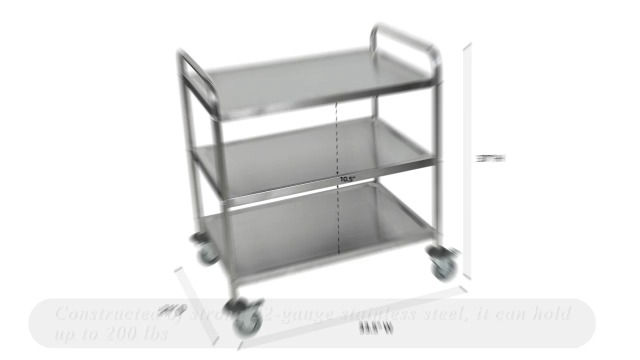 Amazon.com: Luxor ST-3 Stainless Steel Utility Cart, 3-Shelf
