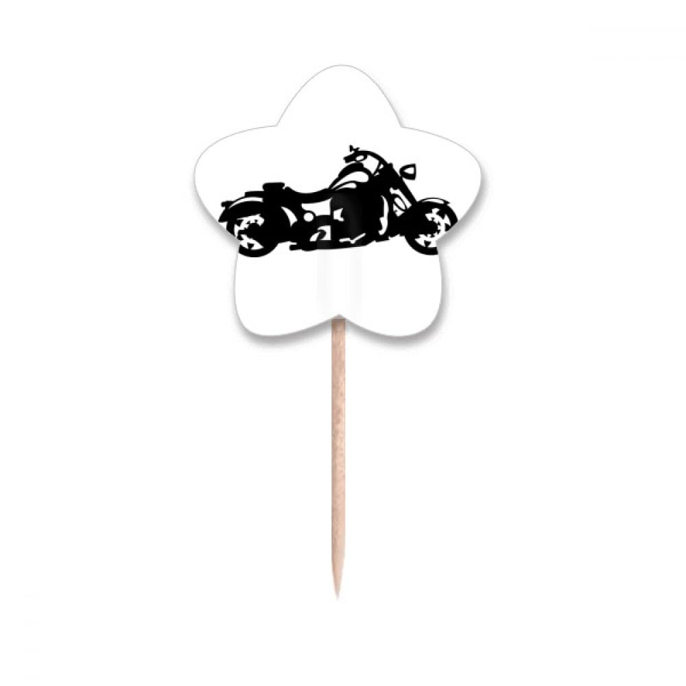 Cure-dents motif moto noir pour décorer vos buffets d'anniversaire et fêtes
