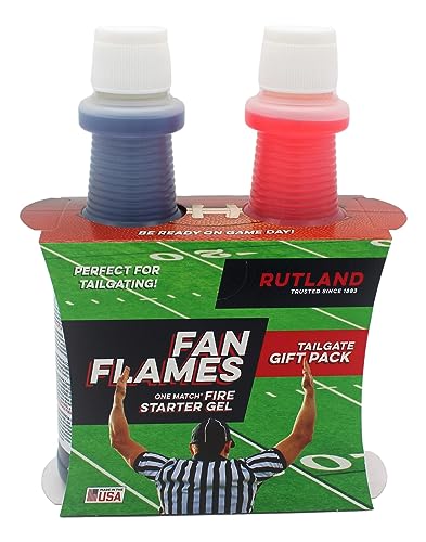 Rutland Products 4967 Fan Flames Football Team Colors Fire Starter, Blue & Red