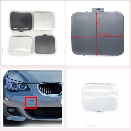 Cache-attelage avant blanc pour BMW Série 5 E60 E61 MSport - 3