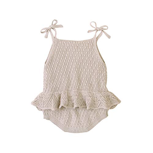 mimixiong Baby Sleeveless Romper Girls One Piece Cotton Outfit Halter Jumpsuit4