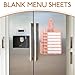 TEHAUX 1 Set of Dry Erase Magnetic Meal Planner Weekly Menu Refrigerator Board Fridge Magnet Meal Writing Board Wooden Menu Planner with Stand for Home Kitchen Supplies