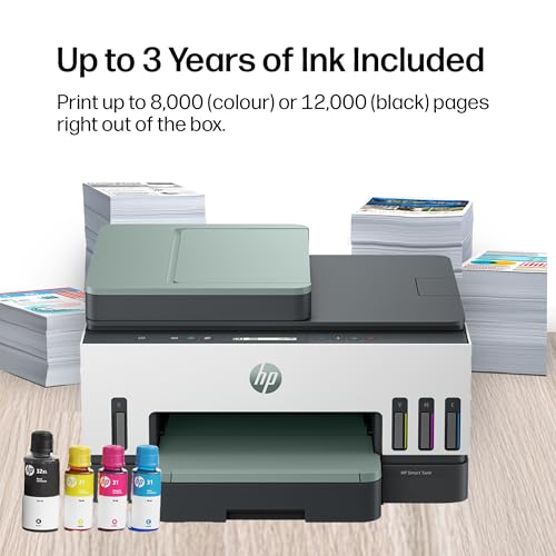 HP Smart Tank 7307 All in One Printer | Perfect for Home | Colour | Wireless | Print, Scan, Copy | Includes up to 3 Years of Ink | Refillable | Document Feeder | 2-Sided Printing | Easy Setup - Image 5