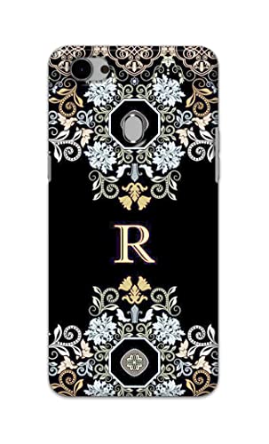 Image of PRINTFIDAA Name II Initial II Letter Floral Pattern Alphabet R Printed Designer Hard Back Case Cover for Oppo F7 -(RP) MVN1007
