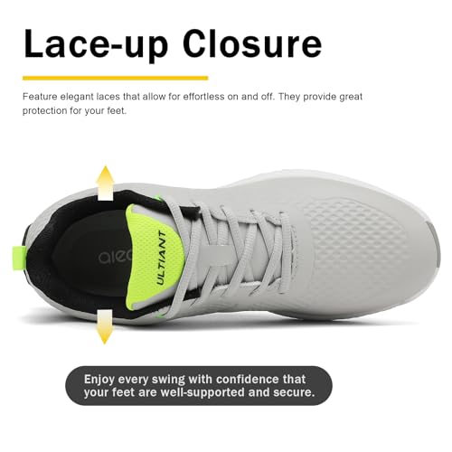 ULTIANT Golf Shoes Men Waterproof Spikeless Lightweight Non-Slip Walking Shoes Outdoor Size7.5-124