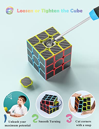 Roxenda SC-234MWPMIB Speed Cube Set, Speed Cube Bundle Of 2X2 3X3 4X4 Megaminx Windmill Mirror Cube And Pyramid Cube Smoothly Magic Cubes Collection thumb #2