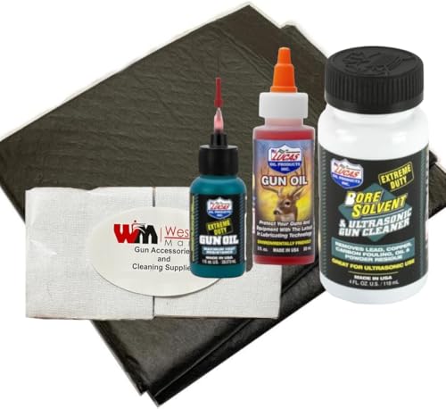 Lucas Extreme Duty Bore Solvent and Gun Oil Plus All-Weather Hunting Oil, Patches and Work Pads