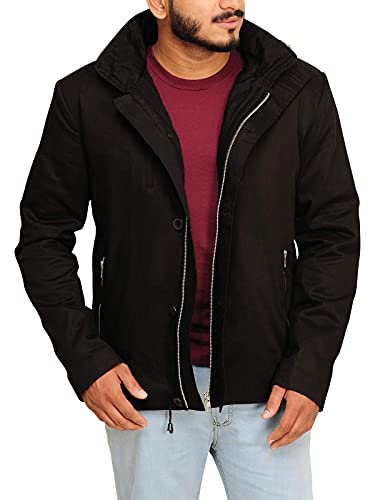 EU Fashions John Rambo First Blood Sylvester Stallone M65 Veste militaire en coton Vert olive, Noir – Sweat à capuche en coton pour homme, L