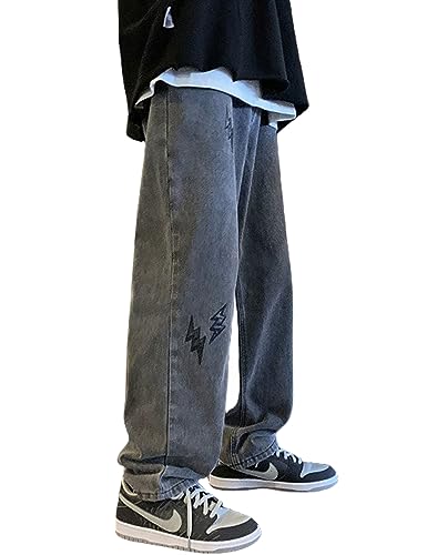 Men's Streetwear Jeans Y2K Hip Hop Baggy Jeans Wide Leg Harajuku Denim Pants Joggers