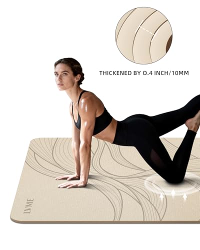 Image of Large Yoga Mat (75.5 inchx47.6 inchx0.4 inch)Extra Wide & Thick 10mm | Non-Slip Exercise Mat, High-Density TPE Mat for Yoga Pilates & Home Gym Workouts
