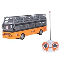 Srliya Fernbedienungsbus RC-Doppeldeckerbus Fernbedienungsbus RC-Bus Elektronische 4 Kanäle öffnende Türen Beschleunigungsfunktion RC-Doppeldeckerbus (QH204 9 Sightseeing-Bus)