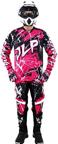 TENUE MOTO CROSS QUAD ENDURO VTT BMX MTB enfant rose JLP RACING Taille 26-8/9ans
