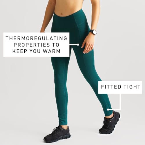 IBEX Women's Lizzi Wool Leggings with Pockets | Tummy Control Compression Yoga Pants for Women | Thermal High Waist Leggings3