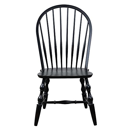 Sunset Trading Windsor Dining Chair Set, 41", Antique Black - Image 4
