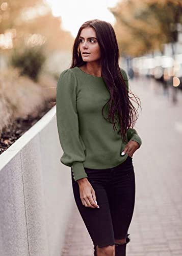 Image of DOROSE Womens Tops Puff Sleeve Blouses Dressy Casual Work T Shirts