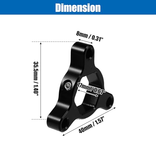 Motoforti 17mm schwarze Aluminiumlegierung Racing Motorradfahrer CNC Gabel Vorspannungseinsteller für die meisten Motorräder - Packung mit 2