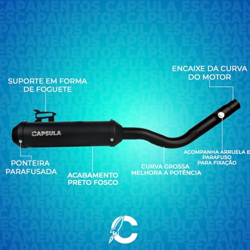 Escapamento Esportivo Roncado Para Bros 125 150 160 (2009-2014 | Roncado Brabo)