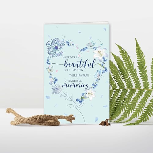 Image of Sympathy Card Gift for Loss of Loved One, Simple Sympathy Card Gift for Family Friend or Coworker, Condolence Greeting