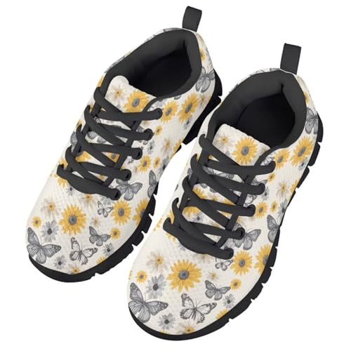 Kids Sneaker Lightweight Sports Running Tennis Shoe Breathable Lace Up Animal Print Casual Shoe for Boy Girl US11-53