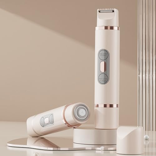 Maquinilla Eléctrica Para Mujeres | Recortadora Zona Bikini Femenina - Afeitadora Bikini Doble Cabezal Para Piernas Rostro Axilas Y Recortadora De Vello Púbico Compacta - imagen 8