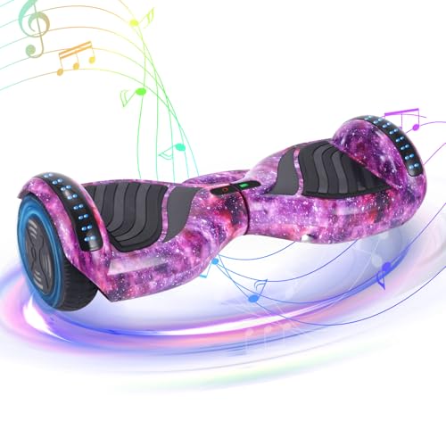 Hoverboard Elétrico com Luzes LED, 6.5 Polegadas – Skate para Crianças e Adultos