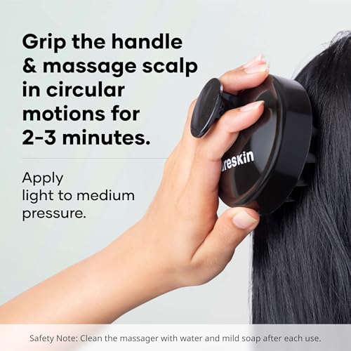 Image of Cureskin Head Massager with Medical-Grade Silicone Bristles | Hair Massager for Hair Growth | Scalp Massager Shampoo Hair Brush, Exfoliating, Oil Massage, Anti-Dandruff