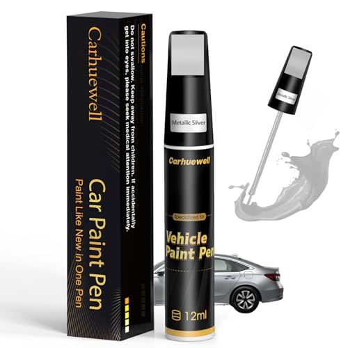 Image of Silver Touch Up Paint for Cars, Car Scratch Repair Pen, Car Paint Touch Up Pen Auto Scratches Remover Easy to Use and Quick Fix(Metallic Silver)